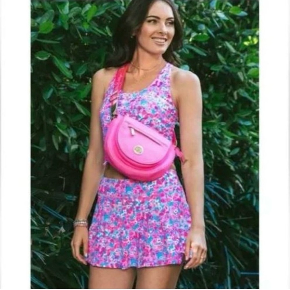 NWT Lilly Pulitzer Aura Pink Neoprene Crossbody Bag - Picture 3 of 14